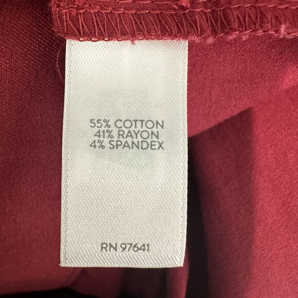 J Jill Pants Womens 18 Red Cropped Premium Bi Stretch High‎ Rise Casual Cotton - Picture 8 of 10